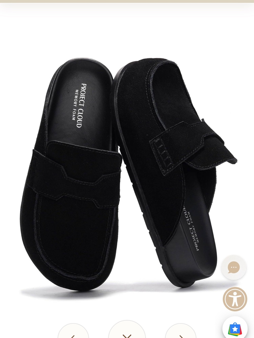 Project Cloud Black Suede Slip-On Women’s Loafers
